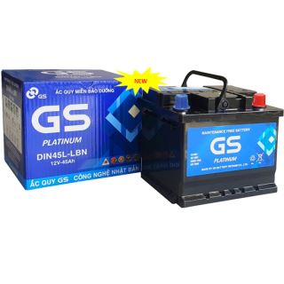 ẮC QUY (KHỞI ĐỘNG) GS MF 12V-45Ah, DIN45L-LBN