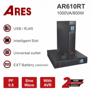 BỘ LƯU ĐIỆN (UPS) ARES 1000VA/800W Rackmount 2U, AR610RT