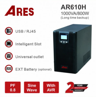 BỘ LƯU ĐIỆN (UPS) ARES 1000VA/800W, AR610H