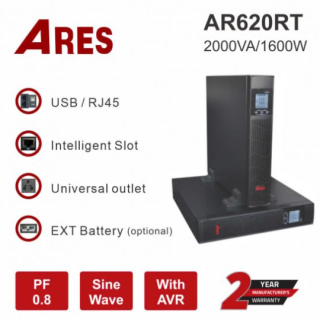 BỘ LƯU ĐIỆN (UPS) ARES 2000VA/1600W 220V, Rackmount 2U (AR620RT)