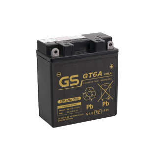 ẮC QUY GS MF 12V 6Ah (10HR), Model: GT6A