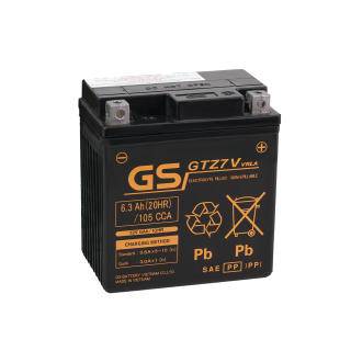 ẮC QUY GS MF 12V 6Ah (10HR), Model: GTZ7V