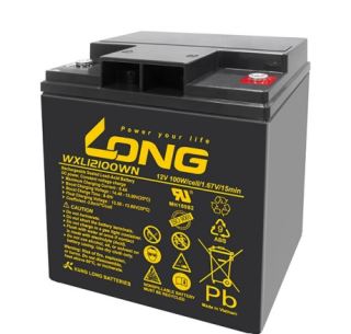 ẮC QUY KÍN KHÍ (VRLA AGM) LONG 12V-100WPC-1.67VPC-15Min, WXL12100WN, F6-M5